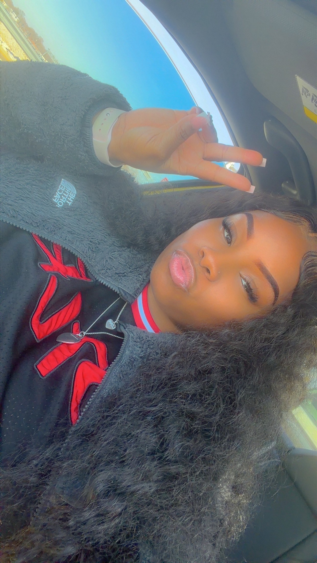 Client showing voluminous textured hair.